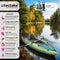 tectake® Eenerkajak Liberty - Opblaasbare Kajak 1-persoons - Dubbele peddel en accessoires