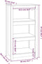 vidaXL - Boekenkast - 50x35x97 - cm - massief - grenenhout