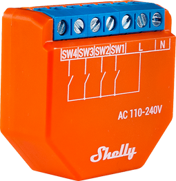 Shelly Plus i4 - Controller WiFi Bluetooth - 4 digitale ingangen