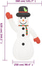 vidaXL - Sneeuwpop - opblaasbaar - met - LED's - 620 - cm