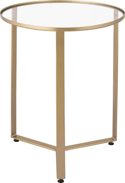 PTMD Bijzettafel Dyrk - 40x40x50 cm - Ijzer - Goud