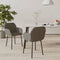 vidaXL - Eetkamerstoelen - 2 - st - fluweel - donkergrijs