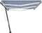 vidaXL - Luifel - handmatig - uittrekbaar - met - LED - 600x300 - cm - blauw - en - wit