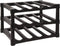 Excellent Houseware Wijnrek - Flessenrek 12x flessen - Zwart - Gerecycled kunststof - 39 x 30 x 25 cm