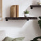 vidaXL - Wandschap - 60x40x(2-6)cm - behandeld - massief - eikenhout - donkerbruin