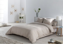 Dekbedovertrek set Alexandra House Living Espiga Beige Bed van 180 6 Onderdelen