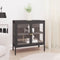 vidaXL - Dressoir - 70x35x70 - cm - staal - en - glas - antracietkleurig