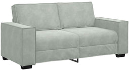 vidaXL - Tweezitsbank - 140 - cm - fluweel - lichtgrijs