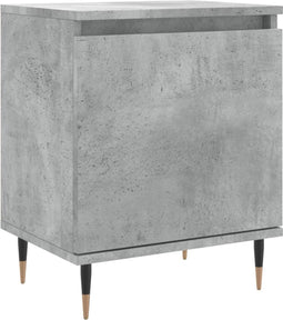 vidaXL - Nachtkastje - 40x30x50 - cm - bewerkt - hout - betongrijs
