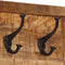 vidaXL - Wandkapstok - met - 5 - haken - massief - mangohout