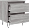 vidaXL - Nachtkastje - 40x35x50 - cm - bewerkt - hout - grijs - sonoma - eikenkleurig