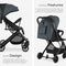 tectake® Buggy Kinderwagen Finn - Lichtgewicht plooibuggy - Inklapbaar - Zonwerend - Draagkracht 15kg - Antraciet