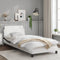 vidaXL - Bedframe - met - hoofdbord - kunstleer - wit - en - zwart - 80x200 - cm
