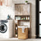 Coast Toiletkast - Badkamerkast boven toilet - Dubbele deuren en toiletpapierhouder - Grijs - 81,5 x 19,5 x 172,5 cm