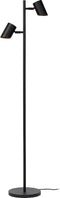 Atmooz - Vloerlamp Kisoro - Staande Lamp - Stalamp - Woonkamer - Zwarte Buitenkant - Gouden Binnenkant - Hoogte 144cm - Metaal
