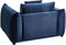 Fauteuil LUVOS Fluweel Donkerblauw
