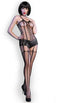 CHILIROSE - CR4476 BODYSTOCKING AND BLACK PANTS L