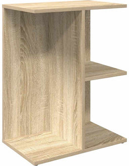 vidaXL - Nachtkastje - 46,5x29x61 - cm - bewerkt - hout - sonoma - eikenkleurig