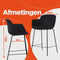 Alterego Mini Larissa - Zwarte Velvet Barkruk - 59x54x97,5cm