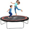 Dunlop Trampoline 6FT - 183 x 50 CM - Trampoline met Veiligheidsnet 200 CM - Kinder Trampoline - Max. 80 KG - Zwart/Rood