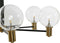 Plafondlamp DKD Home Decor 83 x 83 x 128 cm Kristal Zwart Gouden Metaal 9 W