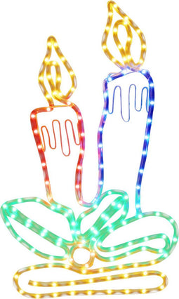 vidaXL - Kerstfiguur - kaarsen - met - 144 - LED's - 70x42 - cm