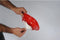 Bord met Zuignap PR65658-R - Antislip - Diameter 23,5 cm - Rood