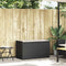 vidaXL - Opbergbank - met - kussen - voor - buiten - 100 - cm - poly - rattan - zwart