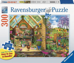 Ravensburger puzzel Blik in het tuinhuis - Legpuzzel - 300 stukjes extra groot