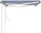 vidaXL - Luifel - handmatig - uittrekbaar - met - LED - 4,5x3 - m - blauw - en - wit