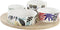 Set voor voorgerechtjes DKD Home Decor Multicolour Bamboe Keramiek Tropisch (23 x 23 x 5,6 cm) (5 Onderdelen)