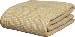 BePureHome Chevron Plaid - Katoen - Zwart/Mosterd - 220x265x1