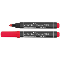 Pica 10st 520/40 - Permanent Marker - Waterbestendig - Rood