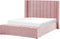 NOYERS - Bed met opbergruimte - Roze - 140 x 200 cm - Fluweel