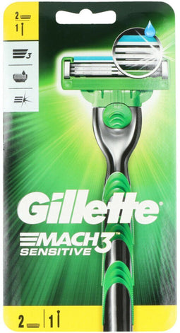 Gillette Mach3 Sensitive - Scheersysteem - DuraComfort mesjes - (2 stuks)
