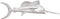 vidaXL - Wandgemonteerde - Zwaardvis, - Zilver, - 91 - x - 8 - x - 26 - cm, - Aluminium