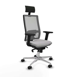 Bureaustoel met hoofdsteun Piqueras y Crespo 2D086N1 Lichtgrijs
