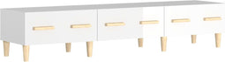 vidaXL - Tv-meubel - 150x34,5x30 - cm - bewerkt - hout - hoogglans - wit