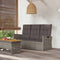 vidaXL - Tuinbank - verstelbaar - met - kussens - 173 - cm - poly - rattan - grijs