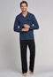 Schiesser Heren Pyjama - Royal - V Hals - Doorknoop - Maat XL