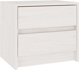 vidaXL - Nachtkastje - 40x30,5x35,5 - cm - massief - grenenhout - wit