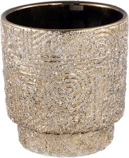 PTMD Rinah Bloempot - 13 x 13 x 14 cm - Keramiek - Goud