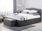 MONTPELLIER - Bed met opbergruimte - Donkergrijs - 160 x 200 cm - Polyester