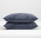 Zohome Kussensloop Lino - Kussenhoes van 80x80 cm - 1 stuk - 100% Katoen - Blauw