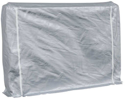 vidaXL - Haardhoutrek - met - regenhoes - 200x25x150 - cm - gegalvaniseerd - staal