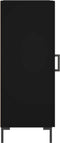 vidaXL - Dressoir - 34,5x34x90 - cm - bewerkt - hout - zwart