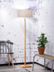 GOOD&MOJO Vloerlamp Fuji - Taupe/Bamboe - Ø47cm - Scandinavisch,Bohemian - Staande lampen voor Woonkamer - Slaapkamer
