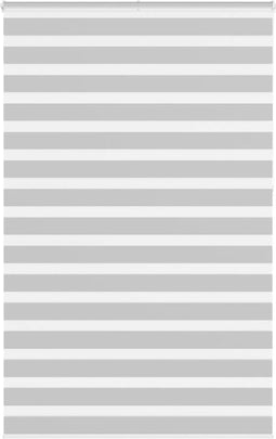 vidaXL - Zebra - rolgordijn - 145x230 - cm - stofbreedte - 140,9 - cm - lichtgrijs