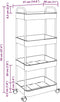 vidaXL - Opbergtrolley - 4-laags - 37x28x95 - cm - acryl - transparant
