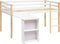 Atmosphera kids kinderbed met schuifbureau en boekenkast - Hoogslaper 90 x 190 cm - Bed